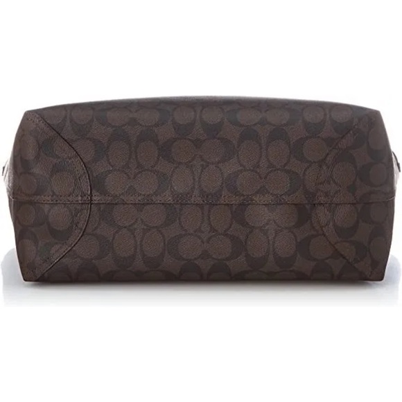 Coach NWT $398 Coach 5696 City Tote Signature Canvas Brown 1941 Red - Picture 9 of 13